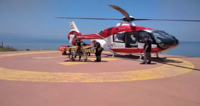 Hava 61 Helikopter Ambulans 1 haftada 10 hasta için havalandı
