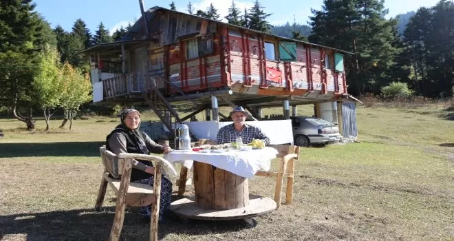 Her şeyi kanser hastası eşinin sağlığı için...
