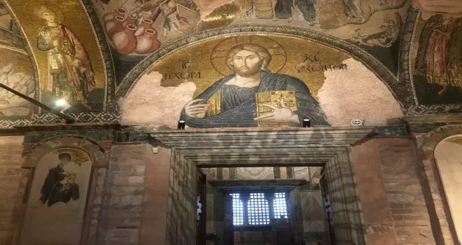 İbadete açılan Kariye Camii’nin içi görüntülendi
