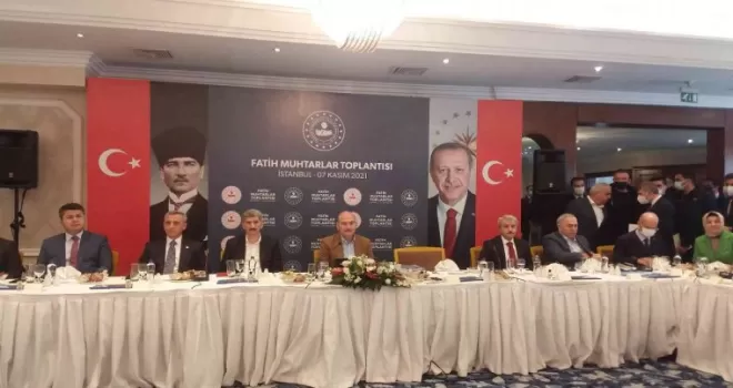 İçişleri Bakanı Soylu, Arnavutköy’de muhtarlarla bir araya geldi
