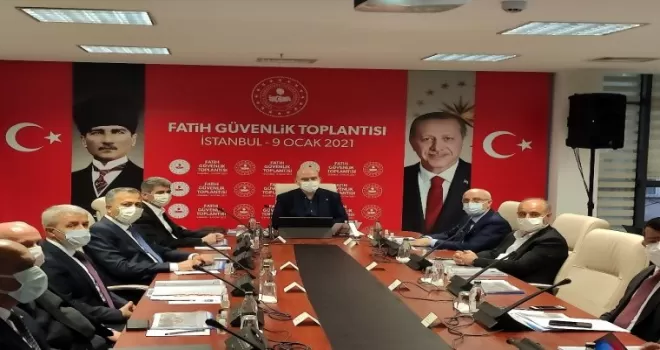 İçişleri Bakanı Soylu Fatih Güvenlik Toplantısına katıldı
