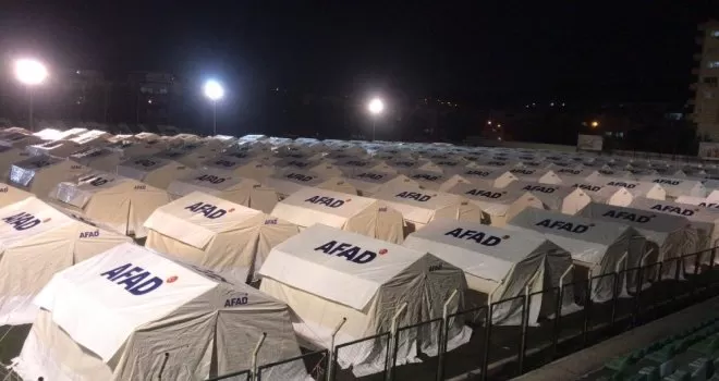 Afetzedelerin barınması için yer sıkıntısı bulunmuyor!