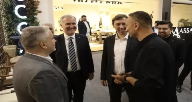 İnegöl’de protokolden Modef Expo’ya ziyaret