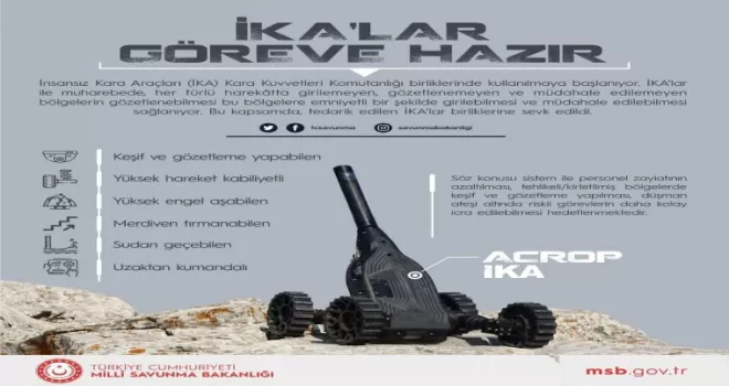 İnsansız kara araçları TSK’da kullanılmaya başlandı
