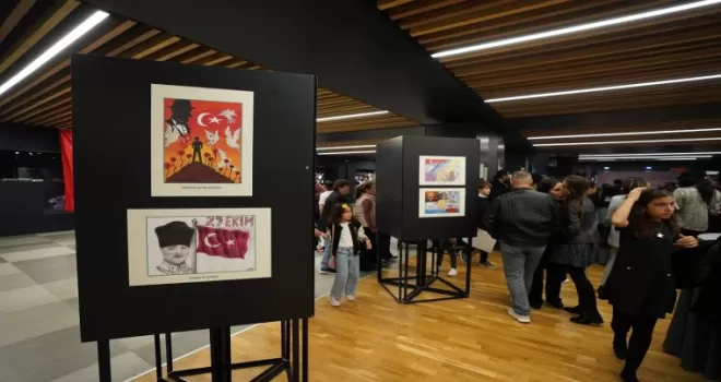 İstanbul Beylikdüzü’nde çocuklar Cumhuriyeti resim ve şiirlerle anlattı