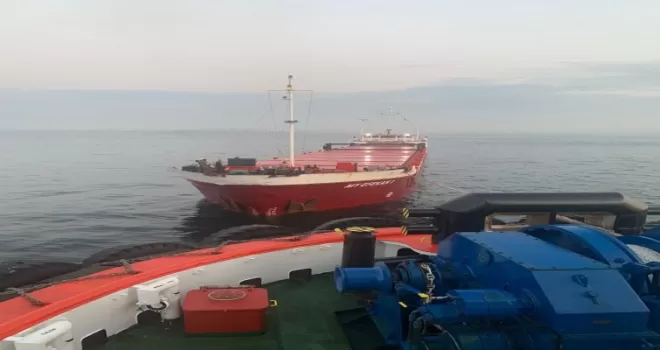 İstanbul Boğazı girişinde  gemi arızası
