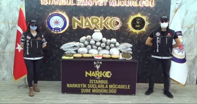 İstanbul’da 50 kilogram esrar ele geçirildi
