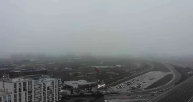 İstanbul’da akşam saatlerinde sis etkili oldu
