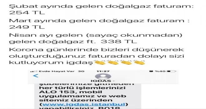 İstanbul’da İBB’ye doğalgaz faturası tepkisi
