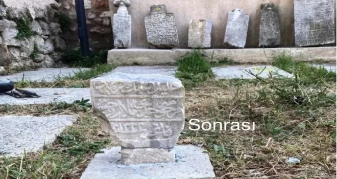 İstanbul’da tarihi mezar taşlarına saldırı sonrası restorasyon