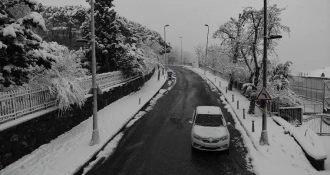 İstanbul’da yağan kar havadan böyle görüntülendi
