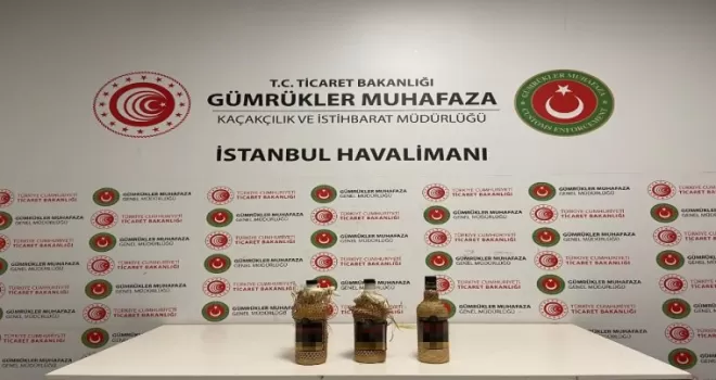 İstanbul Havalimanı’nda sıvı kokain ele geçirdi
