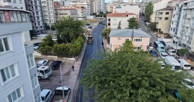 İstanbul Maltepe’de yol yenileme çalışmaları devam ediyor