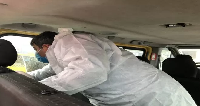 İstanbul’un en büyük dezenfekte istasyonu Harem’e kuruldu
