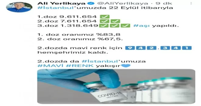 İstanbul Valisi Yerlikaya aşılamada son durumu açıkladı
