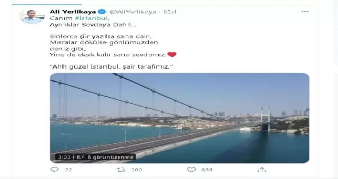 İstanbul Valisi Yerlikaya’dan kısıtlamada İstanbul paylaşımı
