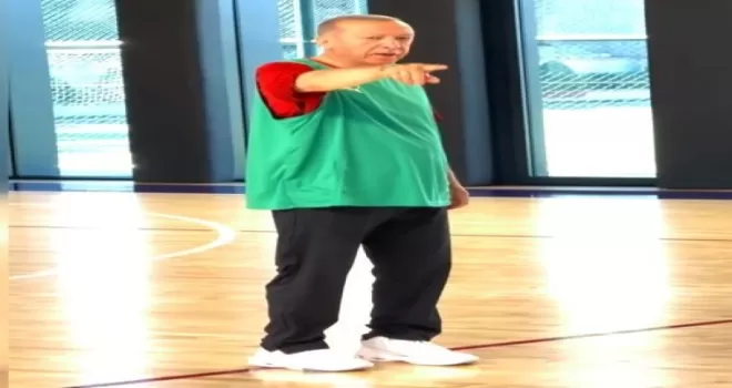 İşte Cumhurbaşkanı Erdoğan’ın basketbol performansı
