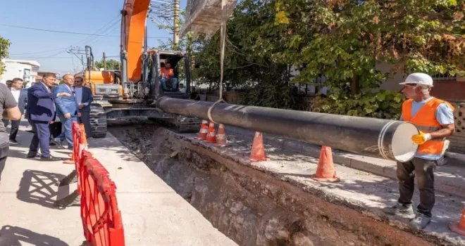 İzmir Sarnıç’ta içme suyu hatları yenileniyor