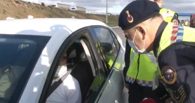 Jandarmadan emniyet kemeri denetimi
