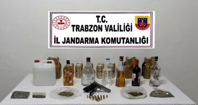Jandarmadan sahte alkol ve uyuşturucu operasyonu
