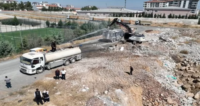 Kaçak hafriyat döküm alanlarında temizlik