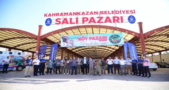 Kahramankazan’da köy pazarı açıldı

