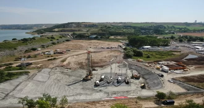 Kanal İstanbul alanında son hazırlıklar havadan görüntülendi
