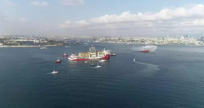 Kanuni sondaj gemisi Karadeniz’e uğurlandı