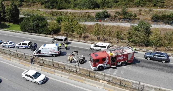 Kartal’da aşırı hızlı giden otomobil takla attı: 1 yaralı
