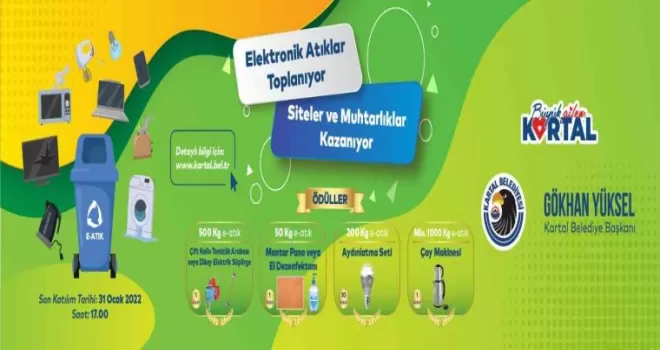 Kartal’da elektronik atıklar toplanıyor, siteler ve muhtarlıklar kazanıyor
