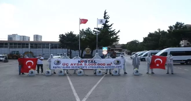Kartal’da halk sağlığı için 5 milyon metrekare alan dezenfekte edildi
