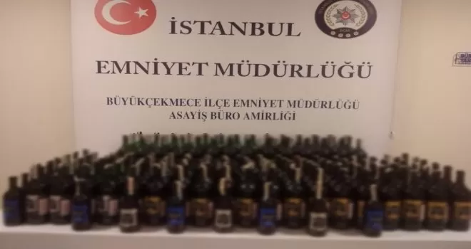 Kartal’da sahte alkol operasyonu
