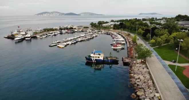 Kartal Sahili deniz salyasından temizlendi
