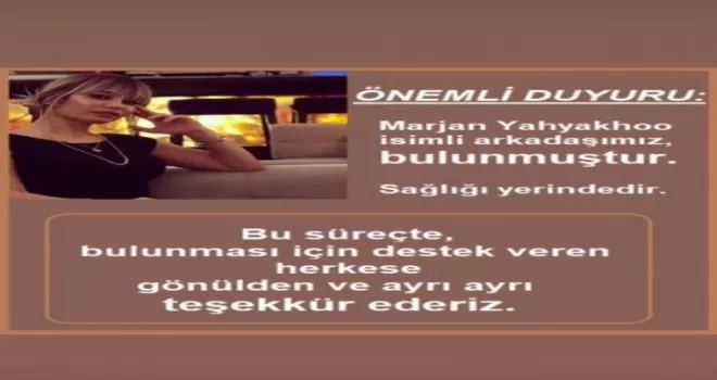 Kayıp İranlı kadın bulundu

