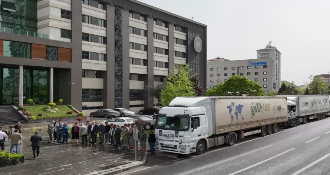 Kayseri Melikgazi’den Gazze’ye yardım TIR’ı