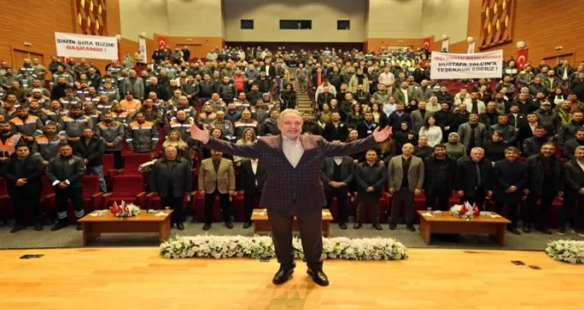 Kayseri Talas Belediyesi çalışanlarından Başkan Yalçın’a teşekkür