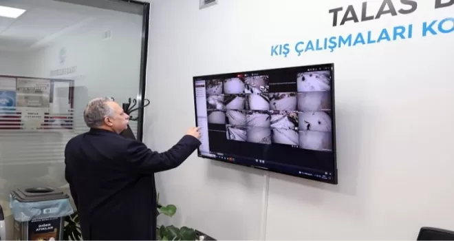 Kayseri Talas’ta kar teyakkuzu