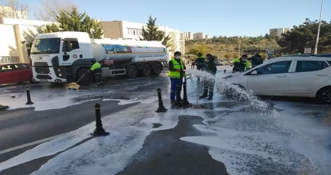 Keçiören Belediyesinden hastanelere dezenfekte hizmeti
