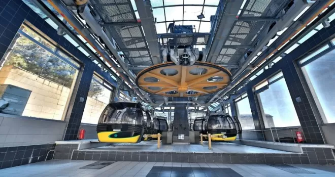 Keçiören’deki teleferik güvenli ulaşım için bakımda
