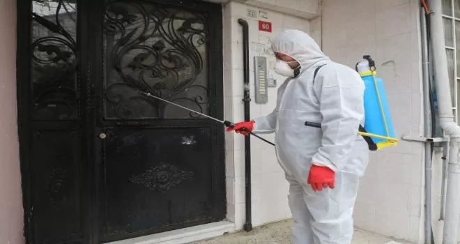Kırsal Mahallelerde dezenfeksiyon çalışması yapıldı
