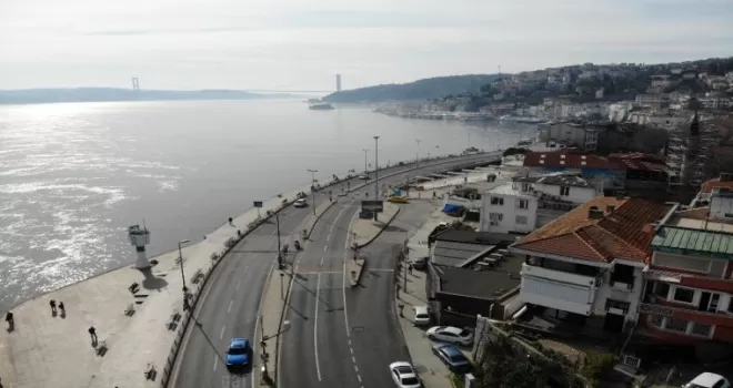 Kısıtlamada Bebek sahili böyle görüntülendi
