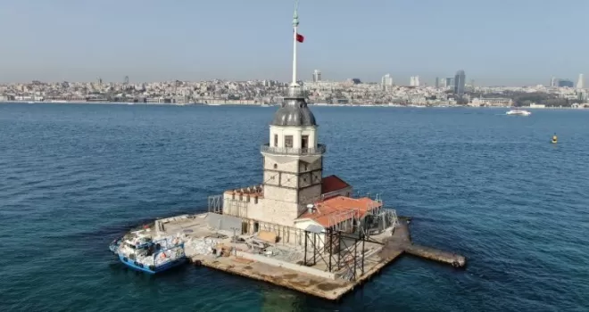 Kız Kulesi’nin restorasyon çalışmalarında sona yaklaşıldı
