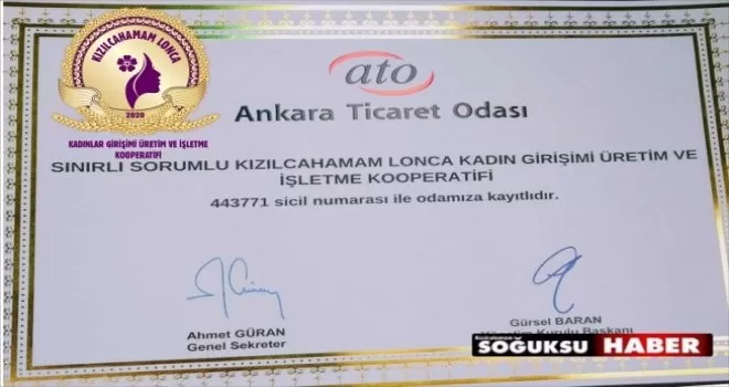 Kızılcahamam’ın ilk kadın kooperatifi kuruldu
