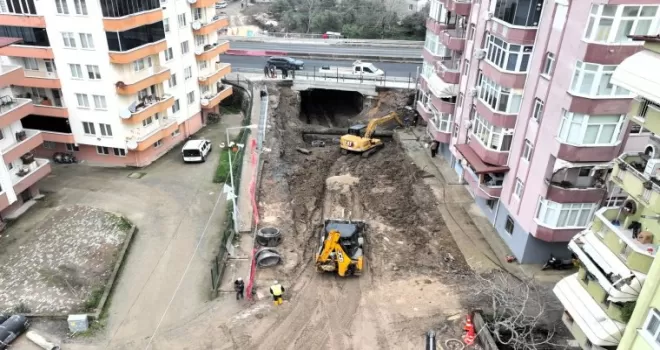 Kocaeli Gölcük Ulaşlı’da alt geçit çalışmaları hızla sürüyor