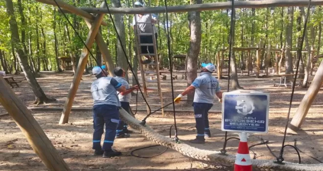 Kocaeli Ormanya’da oyun gruplarına periyodik bakım