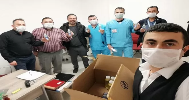 Kolonya üreticisinden sağlık çalışanlarına çam kolonyası
