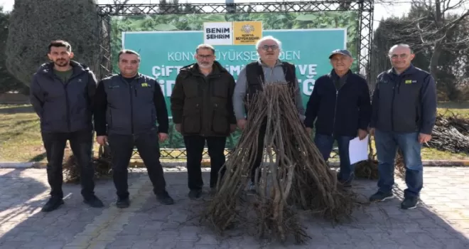 Konya Büyükşehir’den çiftçilere 23 bin 530 fidan desteği