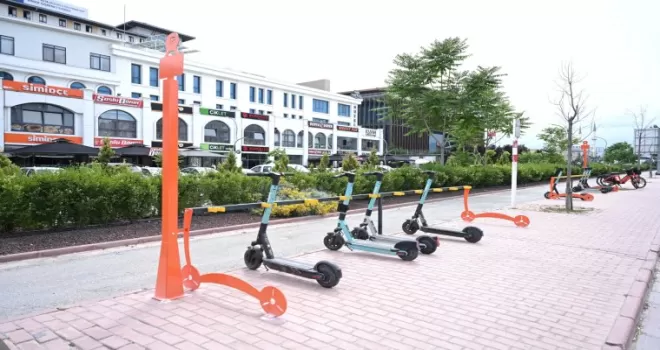 Konya’da e-skuter park noktaları yaygınlaşıyor