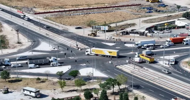 Konya’da tramvay hattı güzergahında altyapı yenilemesi