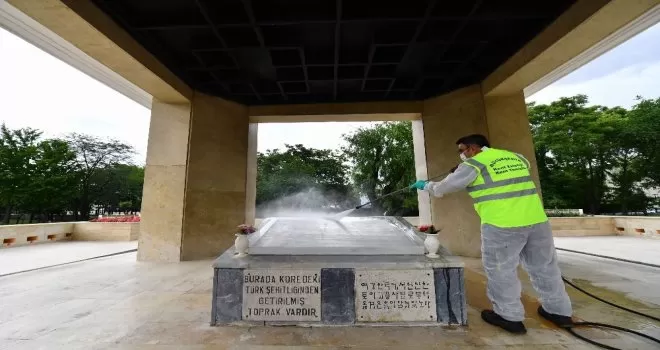Kore şehitleri anıtı etkinlikler için hazırlandı
